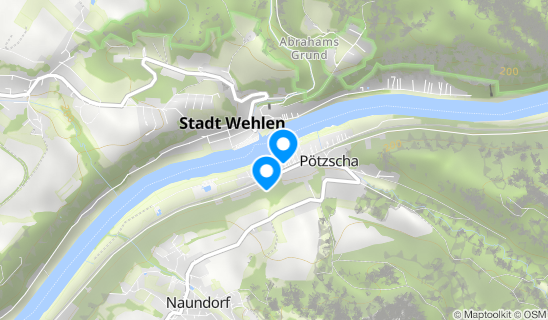 Kartenausschnitt Stadt Wehlen (Sachs)